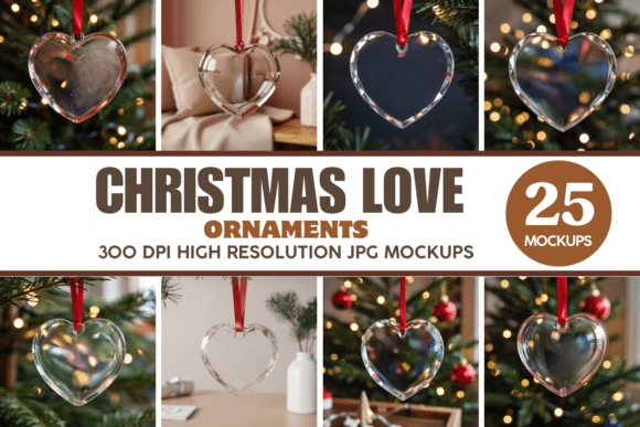 Download Christmas Love Ornaments Mockups Bundle - Premium Resources