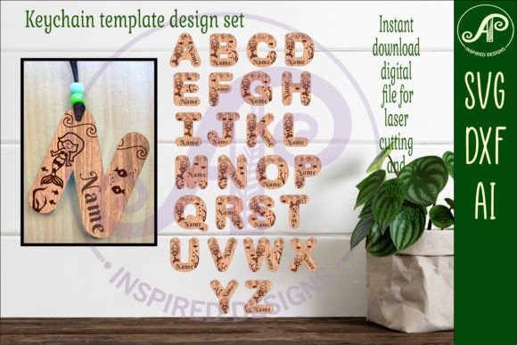 Download Mermaid Theme Tag Letter Design Keychain - Mermaid theme Collection
