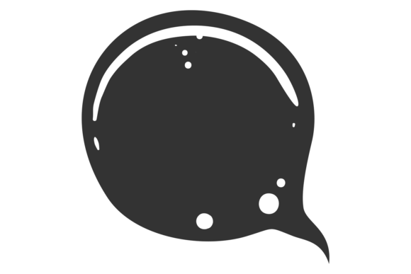 Download Message Balloon Black Template. Cute Com - Black template Collection