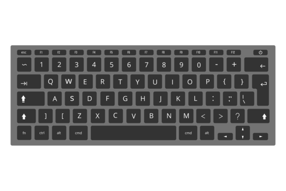 Download Computer Keyboard Black Template. Typing - Black template Collection