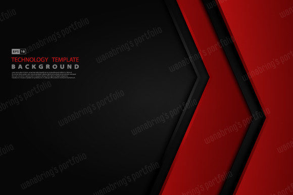 Download Abstract Gradient Red on Black Template - Black template Collection