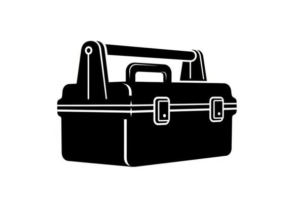 Download Black Toolbox White Outline Tool Box - White outline Collection