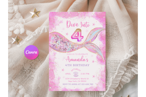 Download Mermaid Birthday Invitation Birthday Can - Mermaid birthday invitation Collection