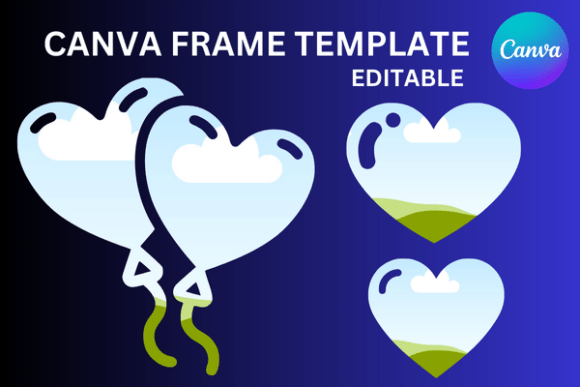 Download Balloons Hearts Cartoon Canva Frame - Premium Resources