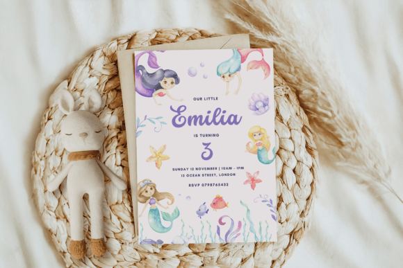 Download Mermaid Birthday Invitation Birthday Can - Mermaid birthday invitation Collection